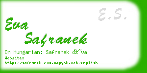 eva safranek business card